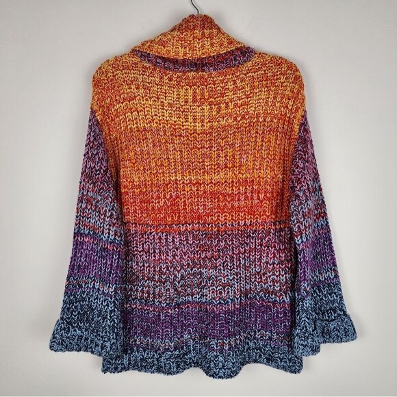 Chelsea & Theodore Multicolor Knit Cowl Neck Sweater Size L - Picture 4 of 16